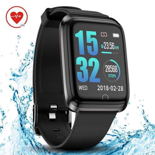  [아마존 핫딜]  [아마존핫딜]DoSmarter Smartwatch, Fitness Armband Trackers Wasserdicht Uhr mit Schrittzahler Pulsmesser Blueooth Armbanduhr fuer Herren Damen Kinder Android iOS