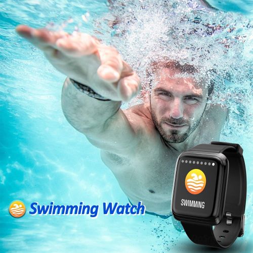  [아마존 핫딜]  [아마존핫딜]DoSmarter Smartwatch, Fitness Armband Trackers Wasserdicht Uhr mit Schrittzahler Pulsmesser Blueooth Armbanduhr fuer Herren Damen Kinder Android iOS