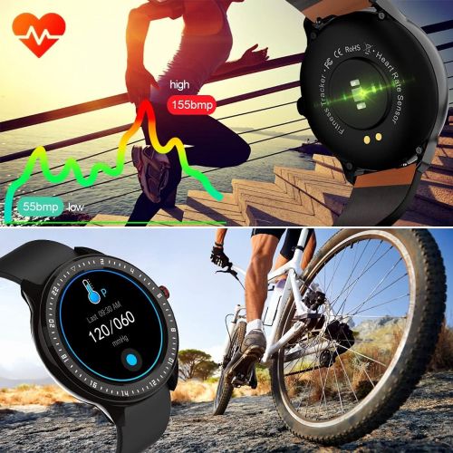  DoSmarter Fitness Watch, 1.3 Touchscreen Smart Watch with Heart Rate Blood Pressure Monitor,Waterproof Fitness Tracker with Sleep Tracking, Pedometer, Calories Counter for Women Me