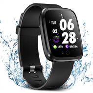 DoSmarter Verpro Smart Watch, Waterproof Fitness Activity Tracker with Heart Rate Monitor, Wearable Oxygen Blood Pressure Wrist Watch, Bluetooth Running GPS Tracker Sport Band, Black