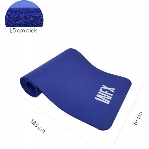  [아마존베스트]#DoYourFitness World Fitness Yamuna Fitness Yoga Mat 183 x 61 x 1.5 cm Including Carry strap  non-slip and robust  gymnastics mat ideal for yoga, pilates, workout, outdoor, gym and home.