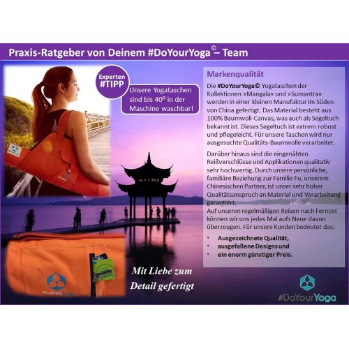  [아마존베스트]#DoYourYoga Yogatasche Sumantra / Sling Yogabag fuer extra grosse Yogamatten/Pilatesmatten bis 100 cm Breite/in vielen Lieblingsfarben erhaltlich.