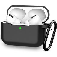 Airpods Pro Case Cover,Doboli Silicone Protective Case for Apple Airpod Pro (Front LED Visible) Black