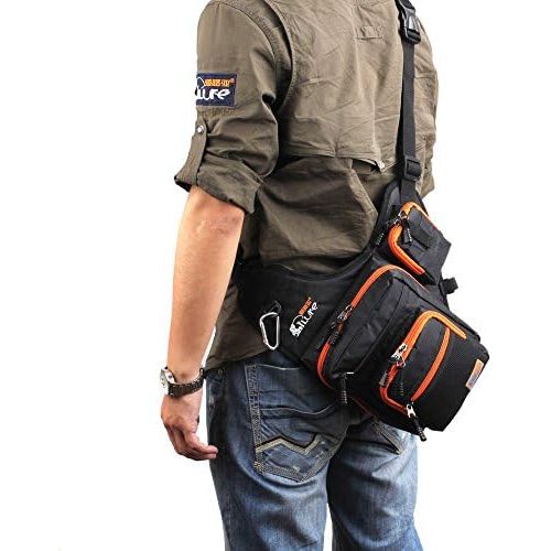  [아마존베스트]Lixada 32 x 39 x 12 cm Fishing Bag, Waterproof, Multi-Purpose, Canvas Fishing Reel, Bait Device Bag