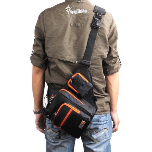  [아마존베스트]Lixada 32 x 39 x 12 cm Fishing Bag, Waterproof, Multi-Purpose, Canvas Fishing Reel, Bait Device Bag