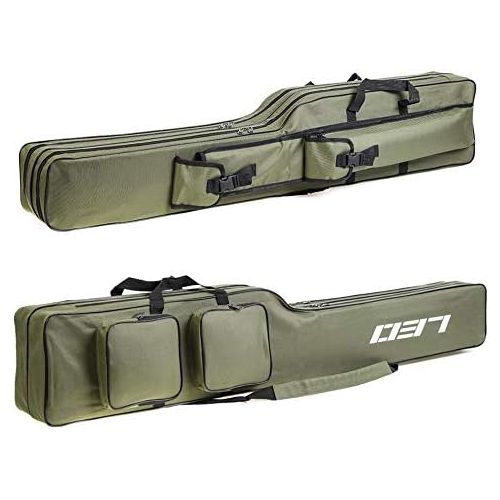  [아마존베스트]Lixada Fishing Rod Bag 130 cm Two Layer Fishing Tool Carrying Case Carrier Travel Bag Fishing Cover Bag