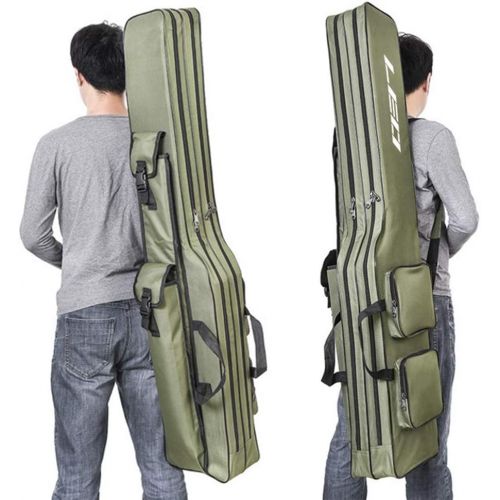  [아마존베스트]Lixada Fishing Rod Bag 130 cm Two Layer Fishing Tool Carrying Case Carrier Travel Bag Fishing Cover Bag