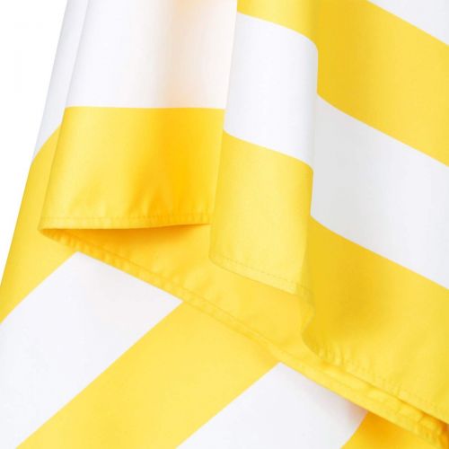  Dock & Bay Microfibre Striped Oversized Beach Towels - Boracay Yellow, Extra Large (200x90cm, 78x35) - XL Compact Towel, Fast Drying, Beach Umbrella mat