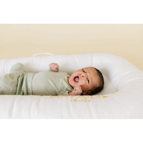  DockATot Deluxe+ Dock (Pristine White) - The All in One Baby Lounger - Perfect for Co Sleeping -...