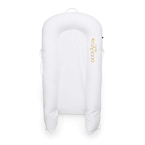  [아마존베스트]DockATot Deluxe+ Dock (Pristine White) - The All in One Baby Lounger - Perfect for Co Sleeping - Suitable from 0-8 Months (Pristine White)