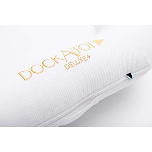  [아마존베스트]DockATot Deluxe+ Dock (Pristine White) - The All in One Baby Lounger - Perfect for Co Sleeping - Suitable from 0-8 Months (Pristine White)