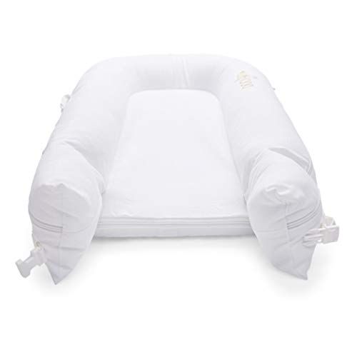  [아마존베스트]DockATot Deluxe+ Dock (Pristine White) - The All in One Baby Lounger - Perfect for Co Sleeping - Suitable from 0-8 Months (Pristine White)