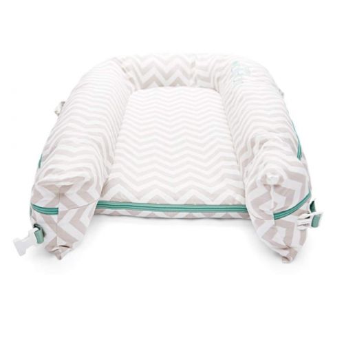  [아마존베스트]DockATot Deluxe+ Dock (Silver Lining) - The All in One Baby Lounger - Perfect for Co Sleeping - Suitable from 0-8 Months