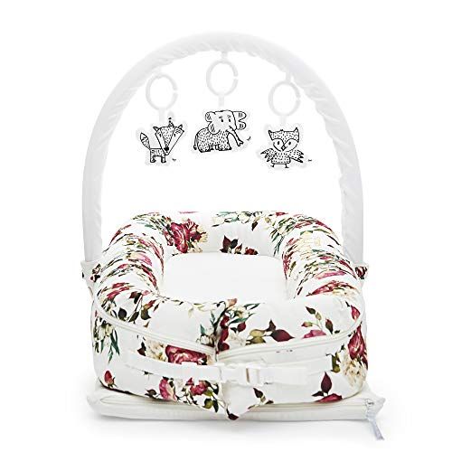  [아마존베스트]DockATot Deluxe+ Dock (La Vie en Rose) - The All in One Baby Lounger, Portable Crib and Bassinet - Perfect for Co Sleeping - Breathable & Hypoallergenic - Suitable from 0-8 Months