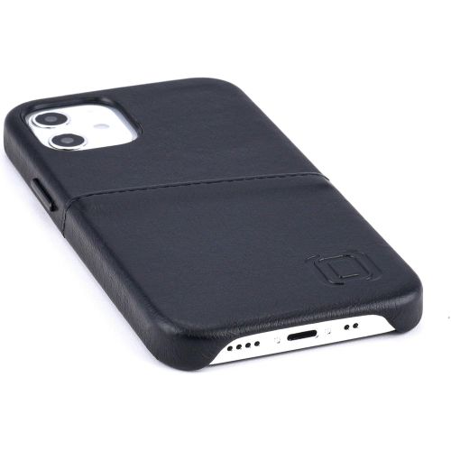  [아마존베스트]Dockem iPhone 12 Mini Wallet Case: Built-in Metal Plate for Magnetic Mounting & 1 Credit Card Holder (5.4 Exec M2 Smooth Synthetic Leather, Black)