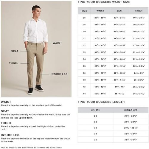  Dockers mens Slim Fit Signature Khaki Lux Cotton Stretch Pants