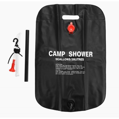  [아마존베스트]Docooler docooler 20L / 5 Gallons Solar Energy Heated Camp Shower Bag Outdoor Camping Hiking PVC Water Bag