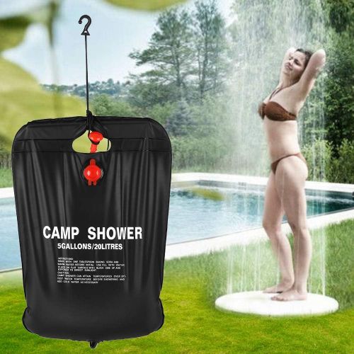  [아마존베스트]Docooler docooler 20L / 5 Gallons Solar Energy Heated Camp Shower Bag Outdoor Camping Hiking PVC Water Bag