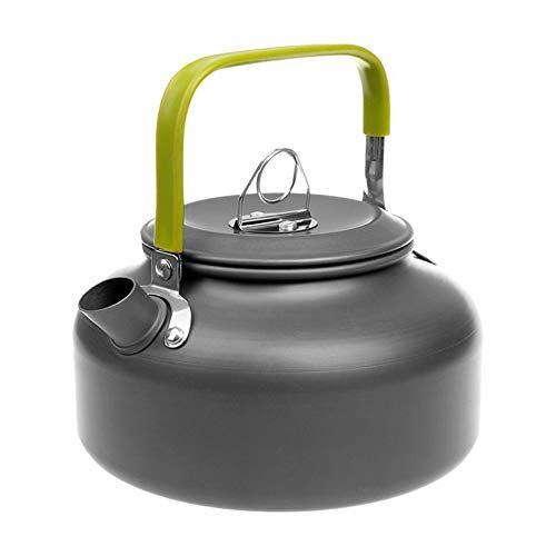  Docooler Camping Kettle - 1.1L & 1.6L Portable Ultra-Light Outdoor Hiking Camping Picnic Water Kettle, Teapot, Coffee Pot - Compact, Quick-Heat & Anti-scalding (0.8L)