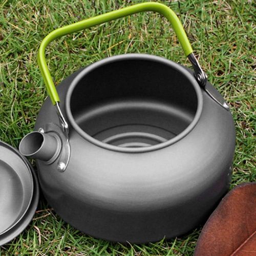  Docooler Camping Kettle - 1.1L & 1.6L Portable Ultra-Light Outdoor Hiking Camping Picnic Water Kettle, Teapot, Coffee Pot - Compact, Quick-Heat & Anti-scalding (0.8L)