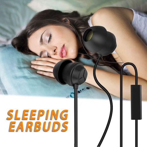  [아마존베스트]Docooler X110 Sleep Headphones Anti Noise In-Ear Headphones Ultra Soft Silicone Earphones 3.5mm Wired Headset Compatible with iPhone Android Smartphones