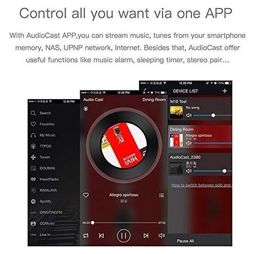  [아마존베스트]-Service-Informationen Docooler M5 AudioCast HIFI Music Receiver Airplay DLNA IOS & Android Airmusic 2.4G WIFI Audio Speaker for Spotify Wireless Sound Streamer