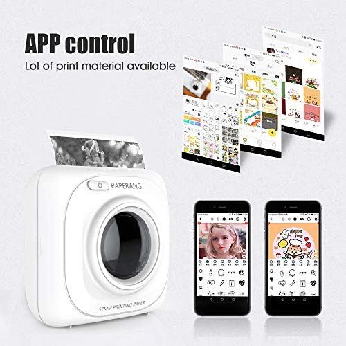  [아마존베스트]Docooler Paperang P1 Pocket Mini Printer, Bluetooth 4.0 Phone Connection, Wireless Thermal Printer, Compatible with Android iOS (White)