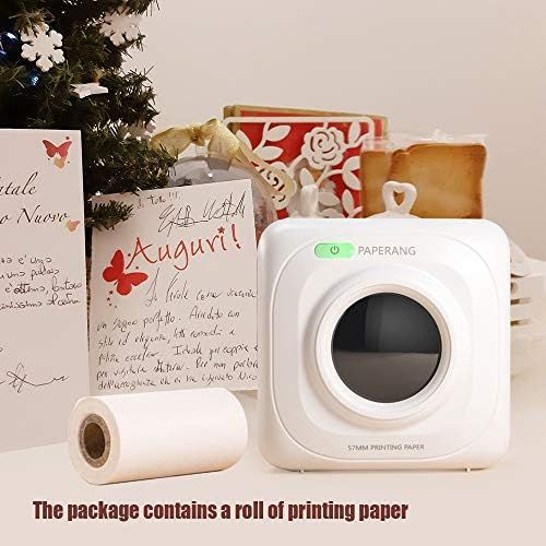  [아마존베스트]Docooler PAPERANG Mini Thermal Printer Bluetooth 4.0 for Pictures/Photos/Labels/Messages/Record Lists/Website Printing, with USB Cable Wireless Phone Connection, Compatible with Android iOS