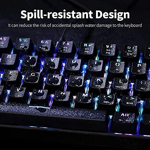  [아마존베스트]Docooler MOTOSPEED CK61 RGB Mechanical Gaming Keyboard OUTMU Blue Switches the Keyboard 61 Keys Anti-Ghosting with Backlight for Gaming Black