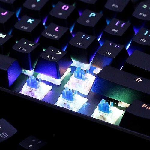  [아마존베스트]Docooler MOTOSPEED CK61 RGB Mechanical Gaming Keyboard OUTMU Blue Switches the Keyboard 61 Keys Anti-Ghosting with Backlight for Gaming Black