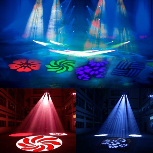  Docooler 50W Moving Head Light Auto Rotating DMX512 513 Channels Sound Control RGB Color Changing Gobo Pattern LED for Disco KTV Club Party