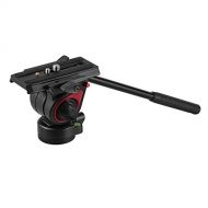 Docooler miliboo Video Camera Tripod Action Fluid Drag Head Hydraulic Pan Tilt Head with Quick Release Plate for Canon Nikon Sony DSLR