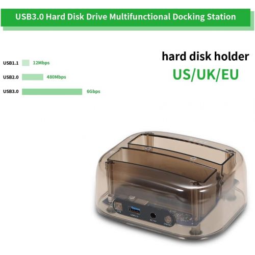  Docooler HDD Docking Station Hard Disk Drive Docking Station Multifunctional Docking Base for IDESATA