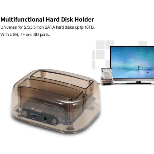  Docooler HDD Docking Station Hard Disk Drive Docking Station Multifunctional Docking Base for IDESATA