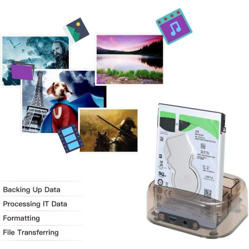  Docooler HDD Docking Station Hard Disk Drive Docking Station Multifunctional Docking Base for IDESATA