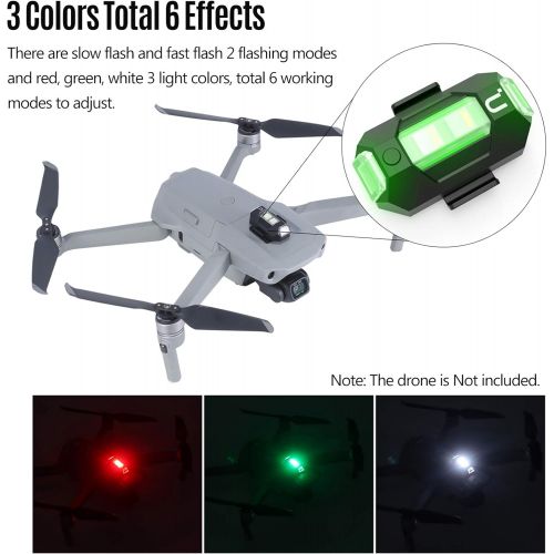  Docooler*a Drone Strobe Light Flashing Light 3 Colors Slow Fast Flashing Compatible with DJI Drone DJI Mavic AIR 2 and Most Drone Replacement Accessories