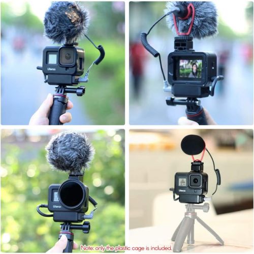  Docooler*a G8-9 Camera Video Cage Vlog Case with Microphone Cold Shoe Mount and Lens Filter Adapter Sport Camera Vlog Accessories Compatible with GoPro 8