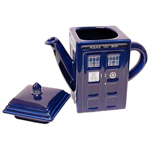  Doctor Who Teekanne Tardis aus Keramik, Mehrfarbig, 2