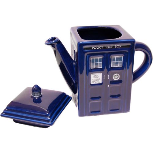  Doctor Who Teekanne Tardis aus Keramik, Mehrfarbig, 2