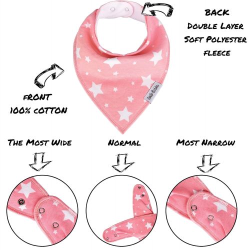  [아마존베스트]Baby Bandana BabyBandana DroolBibs by Dodo Babies For Girls + 2 Pacifier Clips + Pacifier Case in a Gift Bag, Pack...