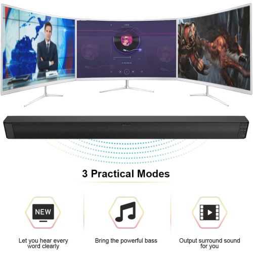  [아마존핫딜][아마존 핫딜] Dodocool Surround Sound Bar, dodocool 32-Inch Wired & Wireless BT 4.2 Stereo Soundbar, Three Equalizer Mode Audio Speaker for TV, USB/SD/AUX Input, Wall Mountable, Remote Control