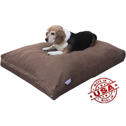  Dogbed4less Premium Durable Orthopedic Shredded Memory Foam Dog Bed Pillow with Waterproof Internal Liner and Strong External Cover for Small Medium to Extra Large Pet - 6 Sizes