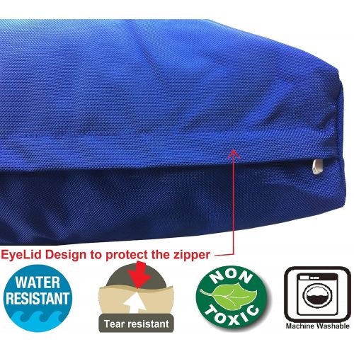  Dogbed4less Premium Durable Orthopedic Shredded Memory Foam Dog Bed Pillow with Waterproof Internal Liner and Strong External Cover for Small Medium to Extra Large Pet - 6 Sizes