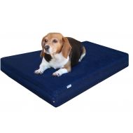 Dogbed4less Premium Orthopedic Memory Foam Dog Bed for Small, Medium to Extra Large Pet, Waterproof Internal Liner with Durable Denim Cover and Bonus External Case