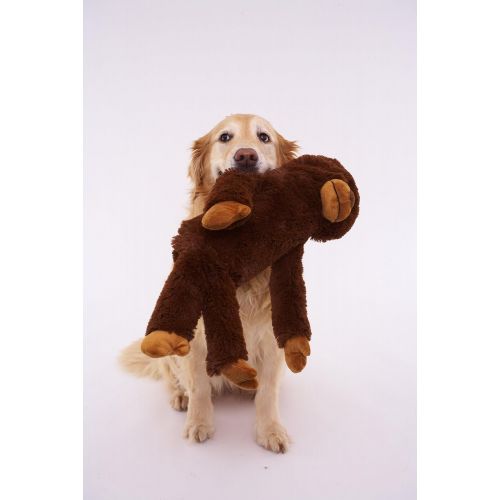  Doggles 2-Liter Monkey Dog Toy, Brown