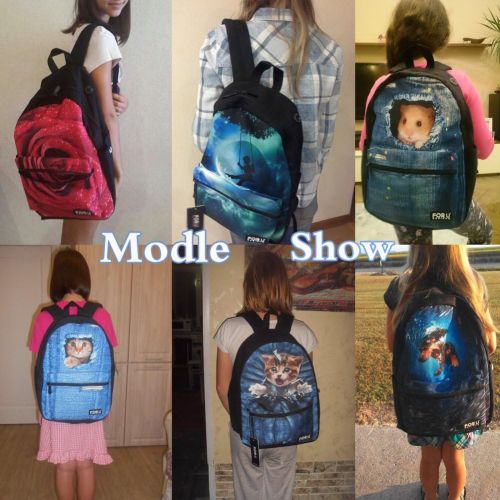  doginthehole Maltese Flower Backpack Student School Shoulder Bag Travel Ruckpack