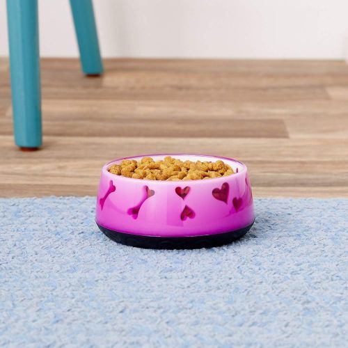  Dogit Dog Bowl for Food and Water, BPA-Free Non-Skid Bottom, Pink