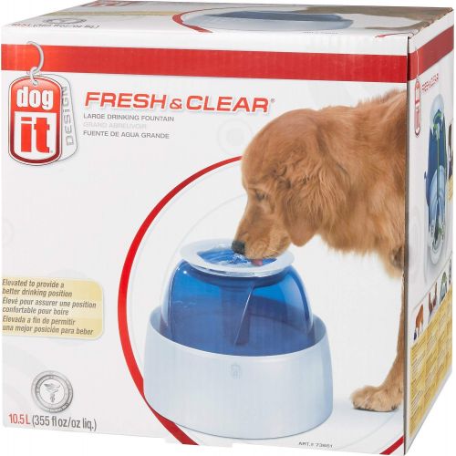  Dogit Fresh & Clear Elevated Dog Water Dispenser, Automatic Drinking Water Fountain for Large...