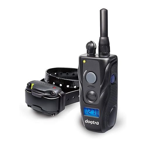  Dogtra 280C Remote Training E-Collar - 1/2 Mile Range - 127 Static Stimulation Levels, Vibration, LCD Screen, Rechargeable, Waterproof, Electric Dog Collar for Obedience Training of Small, Medium Dogs