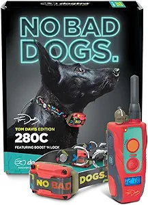Dogtra E-Collar Tom Davis 280C ecollar Dog Training Collar with Remote for Dogs Rechargeable Waterproof Boost N’ Bungee 1/2-Mile Range No Bad Dogs